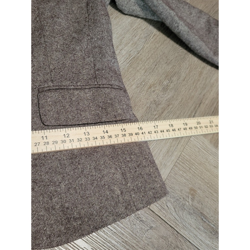 Banana Republic Womens Brown Tweed Blazer Two Button Wool Blend Jacket Size 0 - Picture 7 of 8